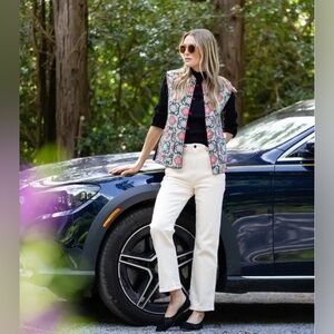 Julia Amory Wellington Vest in Jewelbox| M NWT